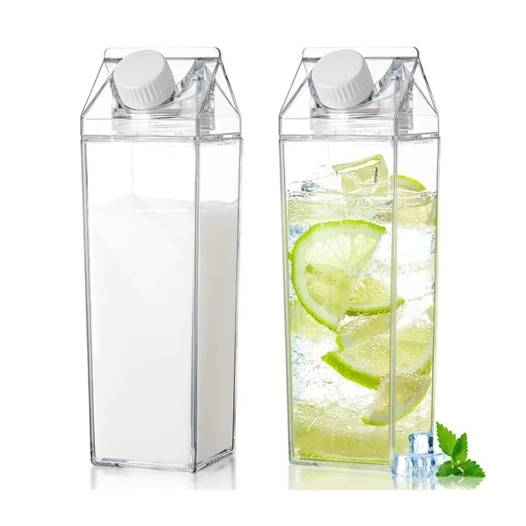 500ML/1000ML Transparent Portable Reusable Water Bottle Juice Cup