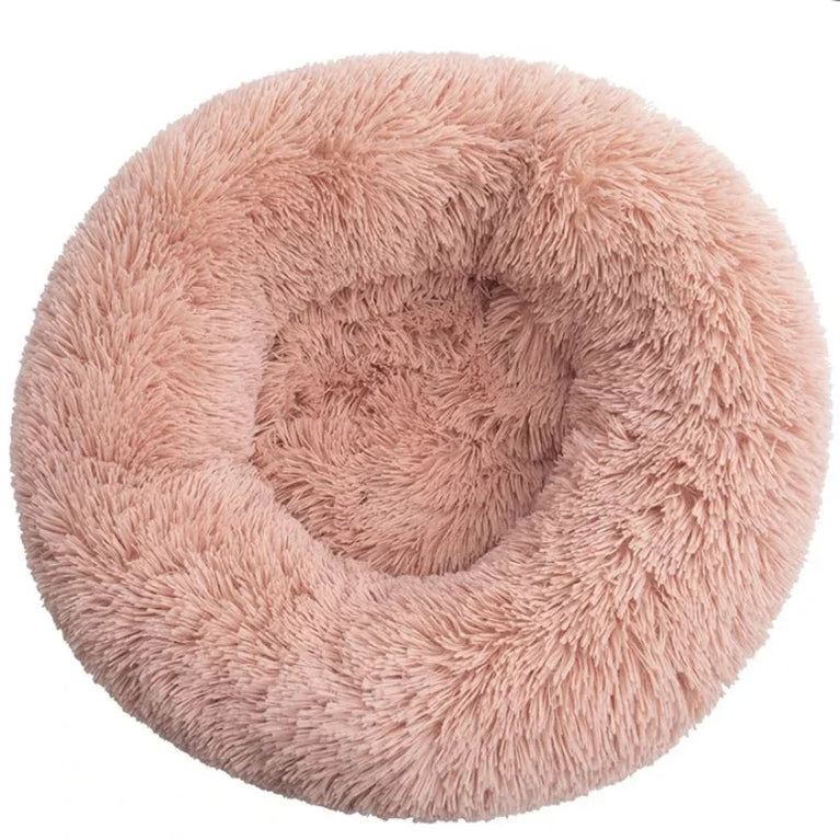 Round Plush Environment Friendly Dog Bed 40-90cm Soft Warm Pet Sleeping Nest