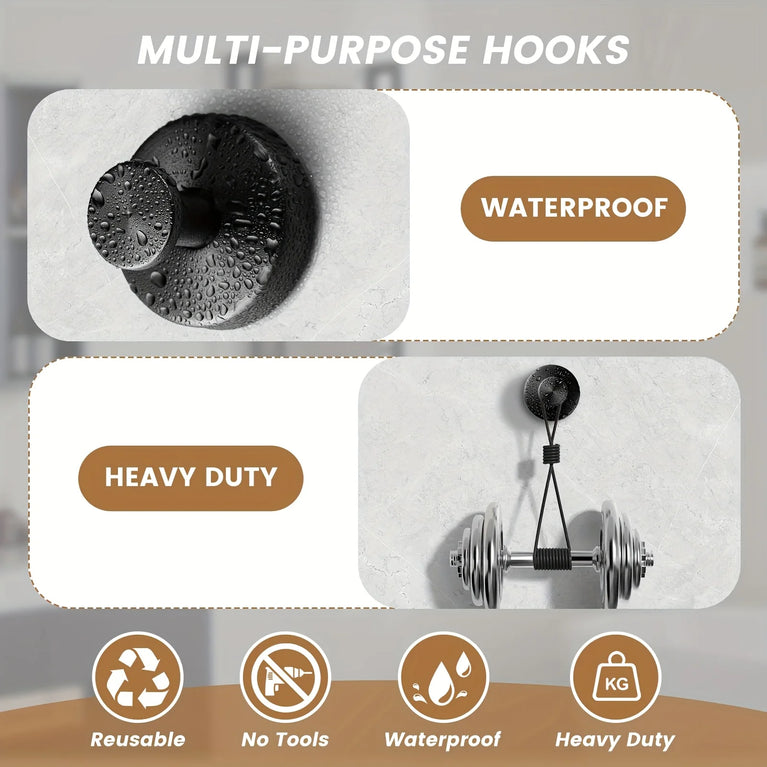 Vacuum Suction Cup Hooks Punch Free Bath Sucker Hook Wall Hook Hanger Glass Kitchen Bathroom Hooks for Towel Handbag