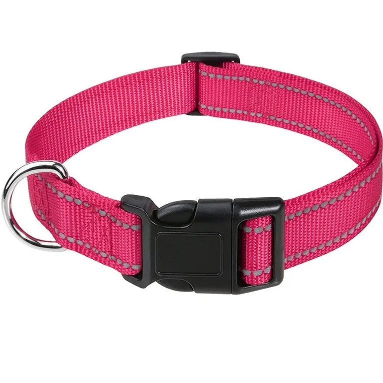10 Colors Pet Dog Collar Nylon Neck Collar Small Medium Large Dog Chihuahua Reflective
