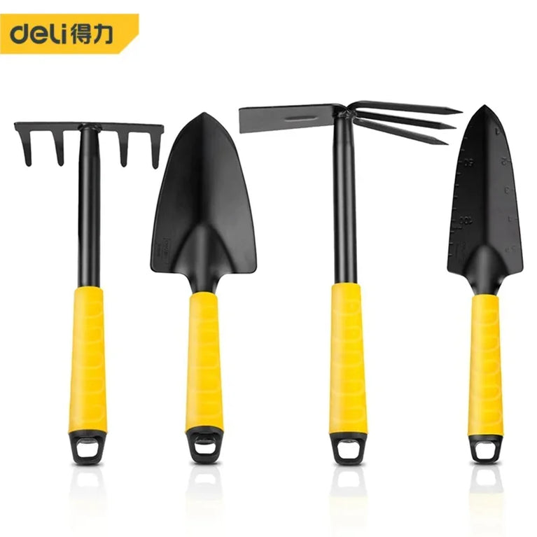 Stainless Steel Garden Shovel Tool Set with Hoe and Harrow Kit