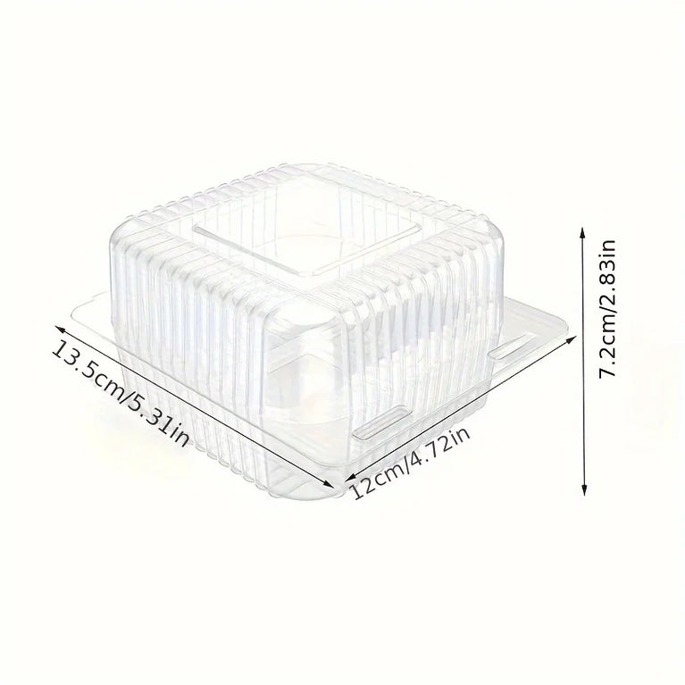 20PCS TRANSPARENT CAKE SLICE BOX FOOD STORAGE CONTAINER FOR BAKERY PARTY WEDDING BIRTHDAY