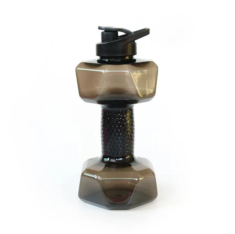 1500ML Dumbbell Shaped Gym Waterbottle Portable Fitness Drinking Bottle