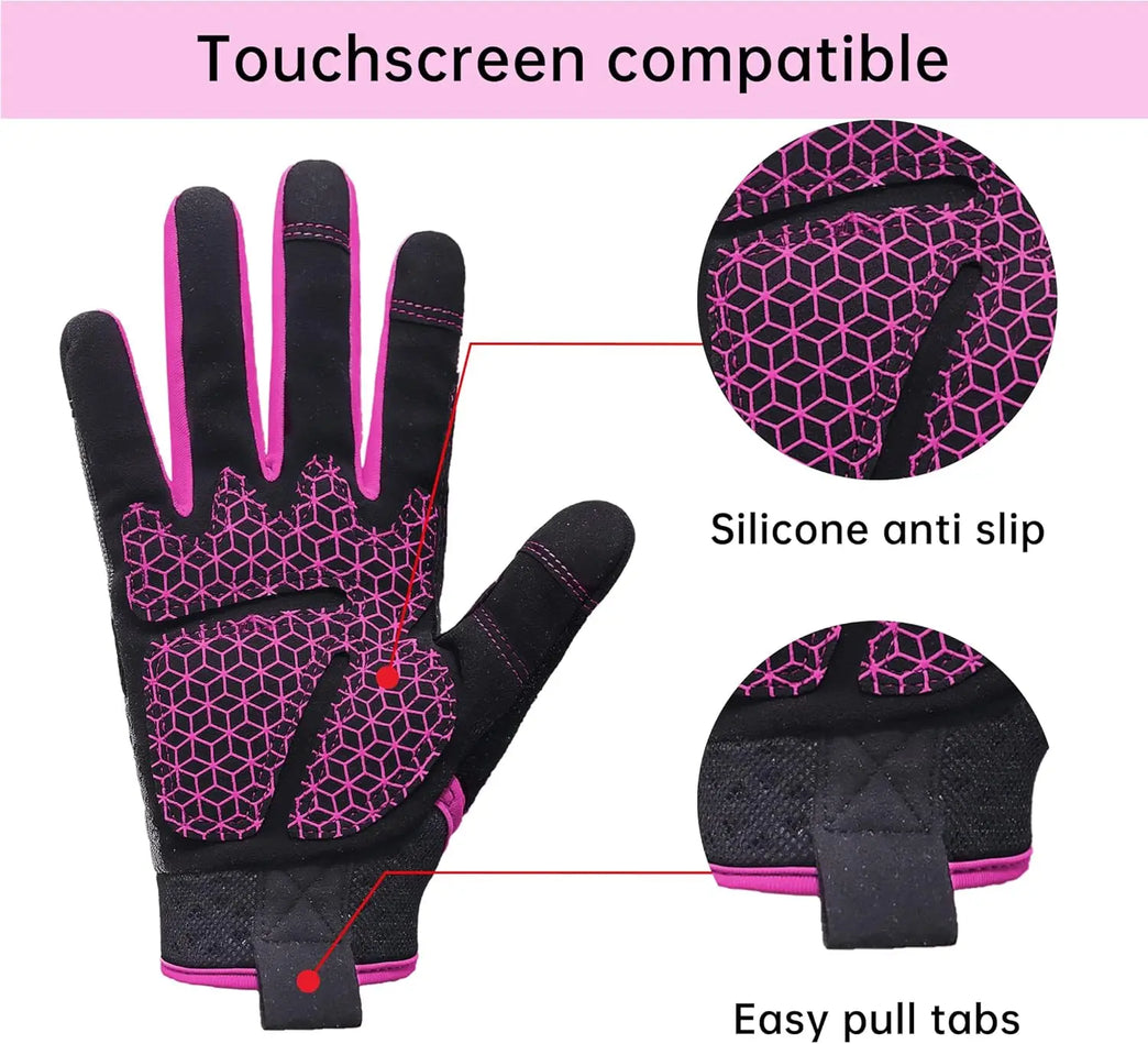 Touchscreen Breathable Synthetic Leather Gardening Gloves Non Slip Utility