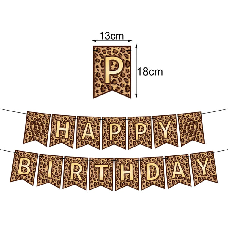 Leopard Print Birthday Party Disposable Tableware Set-Animal Theme Decor
