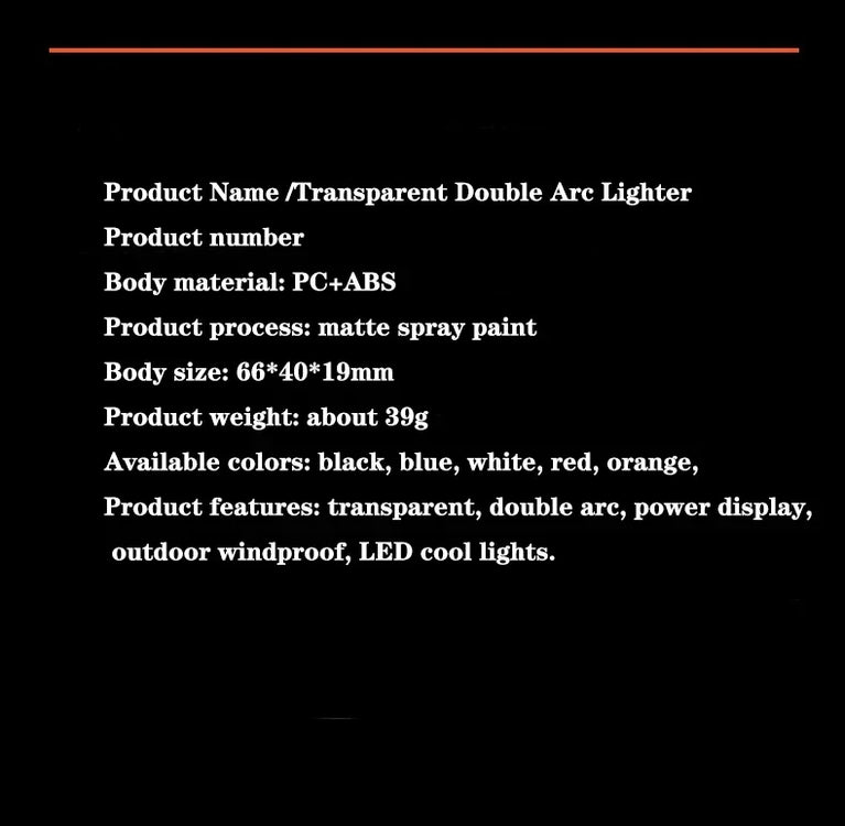 Electric Double Arc USB Plasma Lighter | Windproof Rechargeable Outdoor Tool