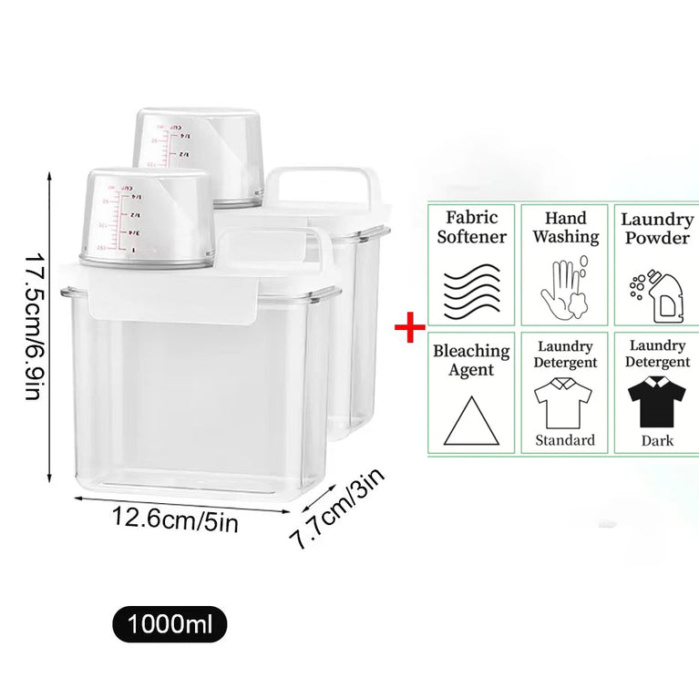 Airtight Laundry Detergent Dispenser Refillable Storage Bottle 1100-2300ML Pump Container
