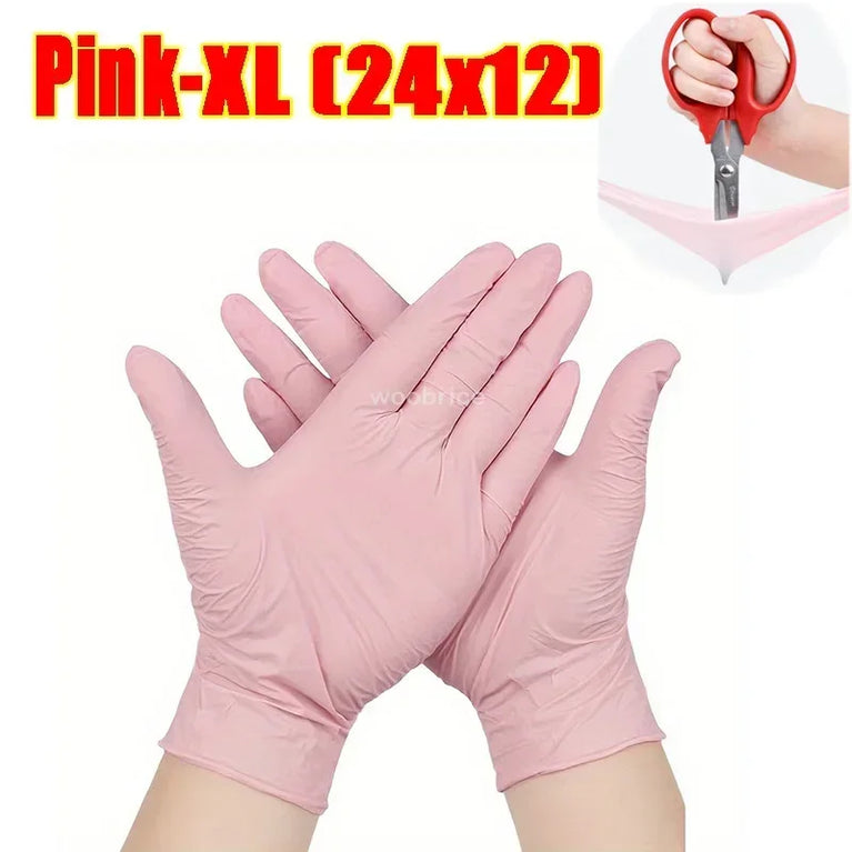 Disposable Black Nitrile Gloves Latex Free Waterproof Kitchen Gloves 100PCS