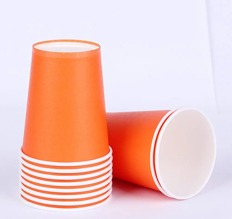 Solid Color Disposable Tableware Set Plates Cups Party Wedding Decoration Kit