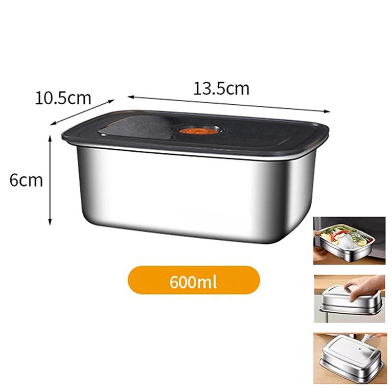 304 Stainless Steel Leakproof Lunch Box Bento Container Storage Box