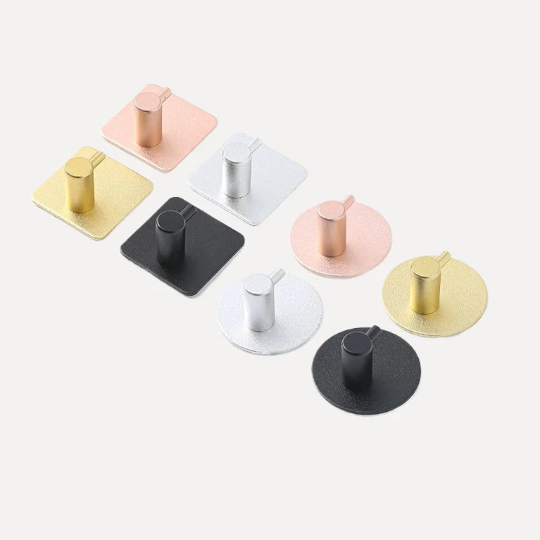 Self Adhesive Wall Hooks Towel Holder Bathroom Door Key Cloth Coat Robe Hanger Kitchen Hardware Rack Bag Hook Organizer