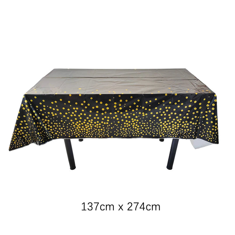 Black Gold Birthday Disposable Tableware Set Party Wedding Decoration Kit