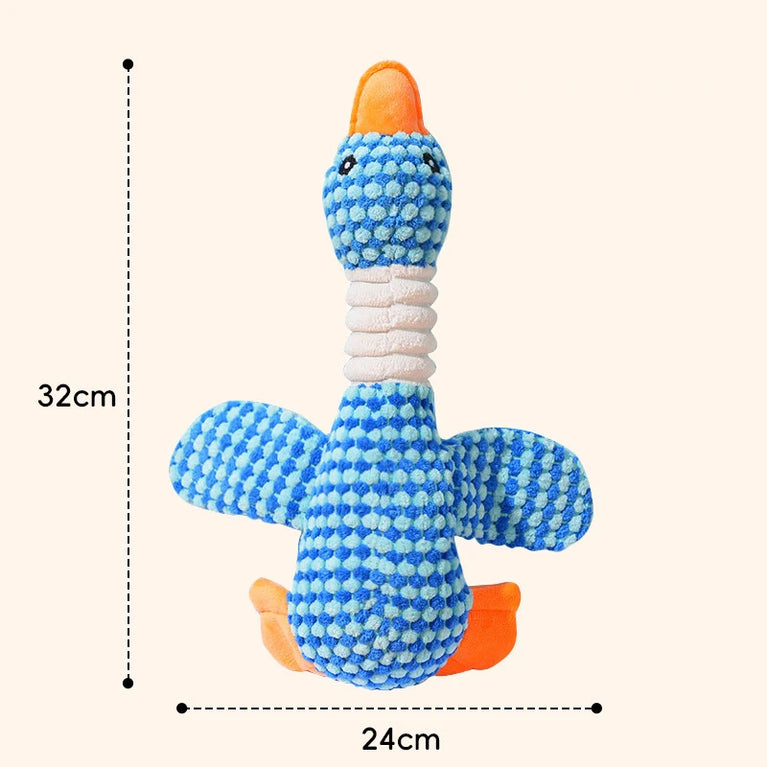 Funny Duck Plush Squeaky Dog Toy for Training and Chewing Fun
