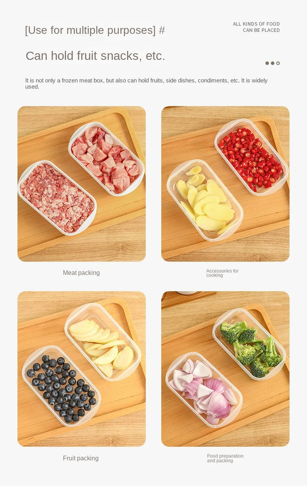 Refrigerator Food Storage Containers Sealed Box Kitchen Freezer Seal Bin Vegetable Fruit Meat Fresh Box Organizer