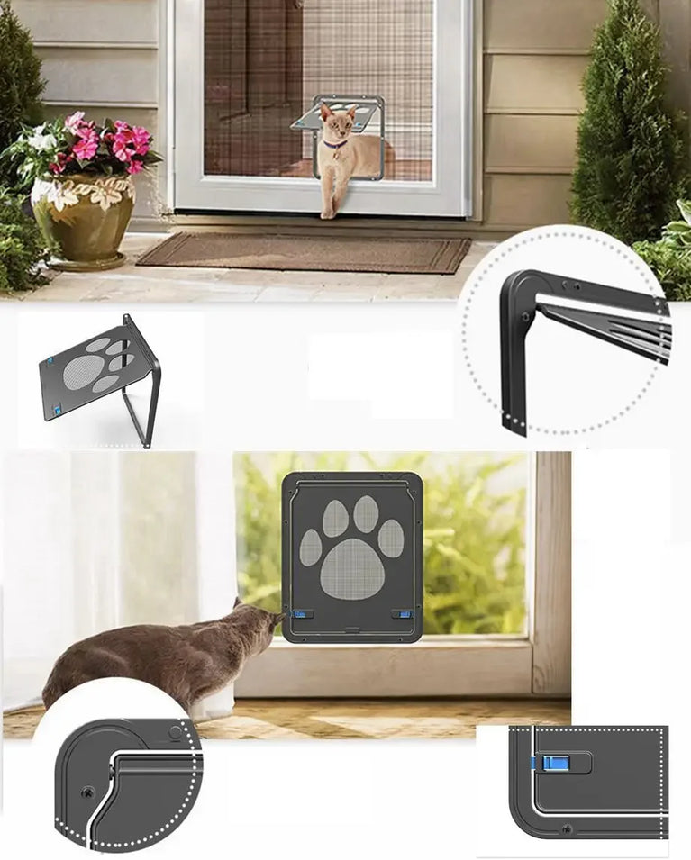 Lockable Magnetic Pet Screen Door | Easy Install Garden Gate