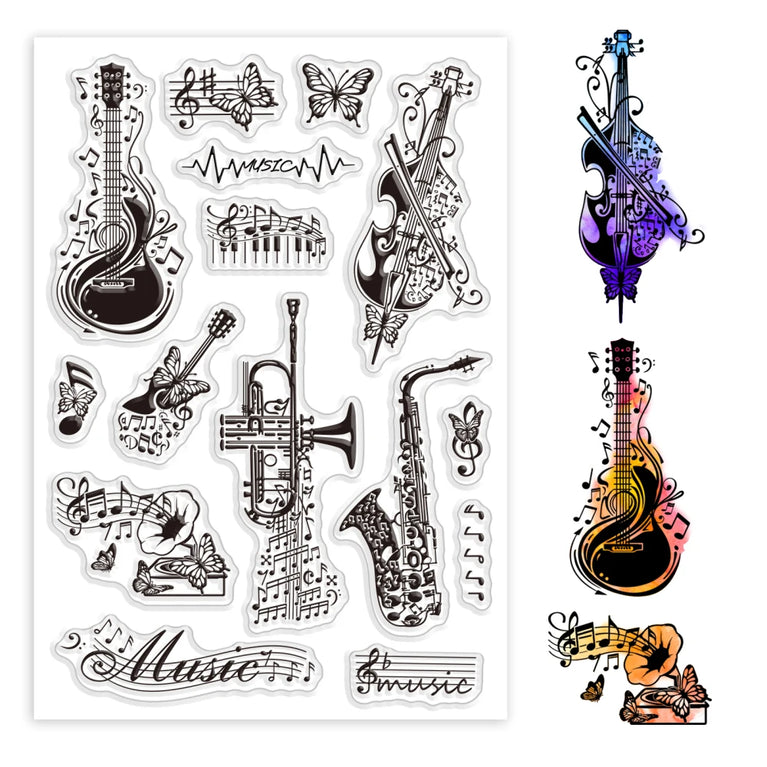 Retro Christmas Label Clear Stamps | Vintage Silicone Seals for Scrapbooking