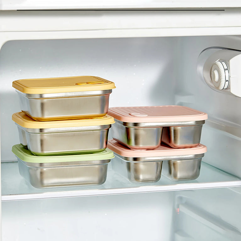 Portable Large Capacity Sealed Bento Lunch Box Stainless Steel Fruit Salad Food Container