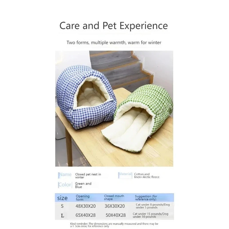 Foldable Winter Pet Sleep Bed Bag Cat Heating Pad Cooling Cat Bed