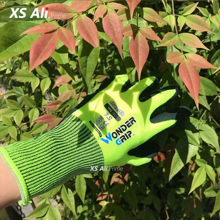Nitrile Coated Gardening Gloves Breathable Grip Work Protection