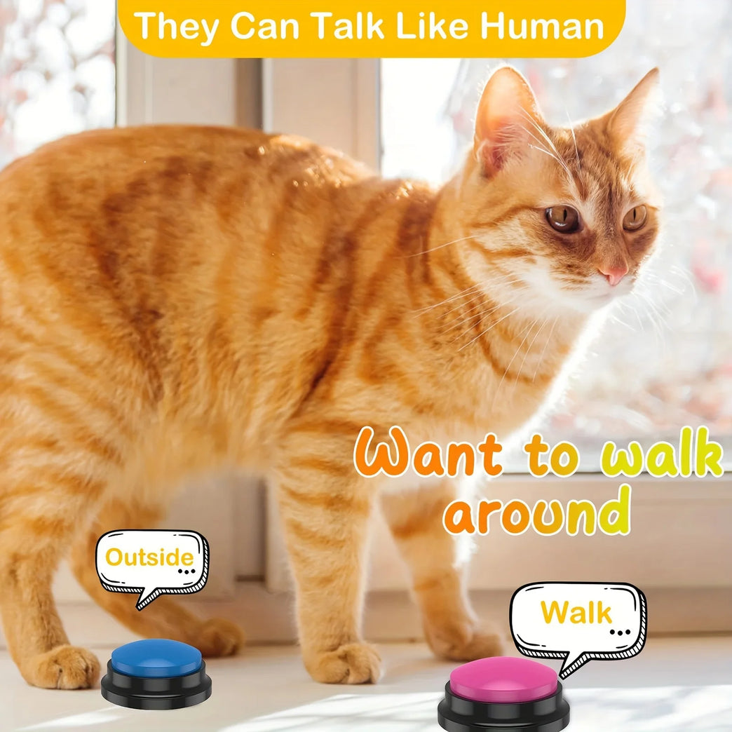 Recordable Dog Communication Button Interactive Talking Toy Fun