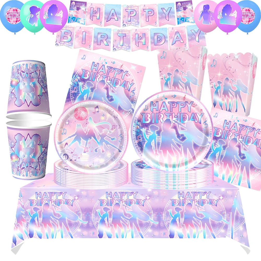 Disposable Party Tableware Set for Birthday Party Decoration