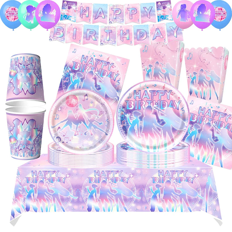 Disposable Party Tableware Set for Birthday Party Decoration