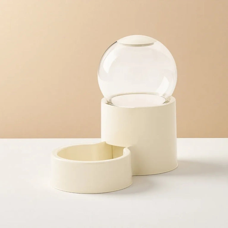 Large Capacity Automatic Pet Feeder Neck Protection Leakproof Water Dispenser Visual Window Cat Bowl