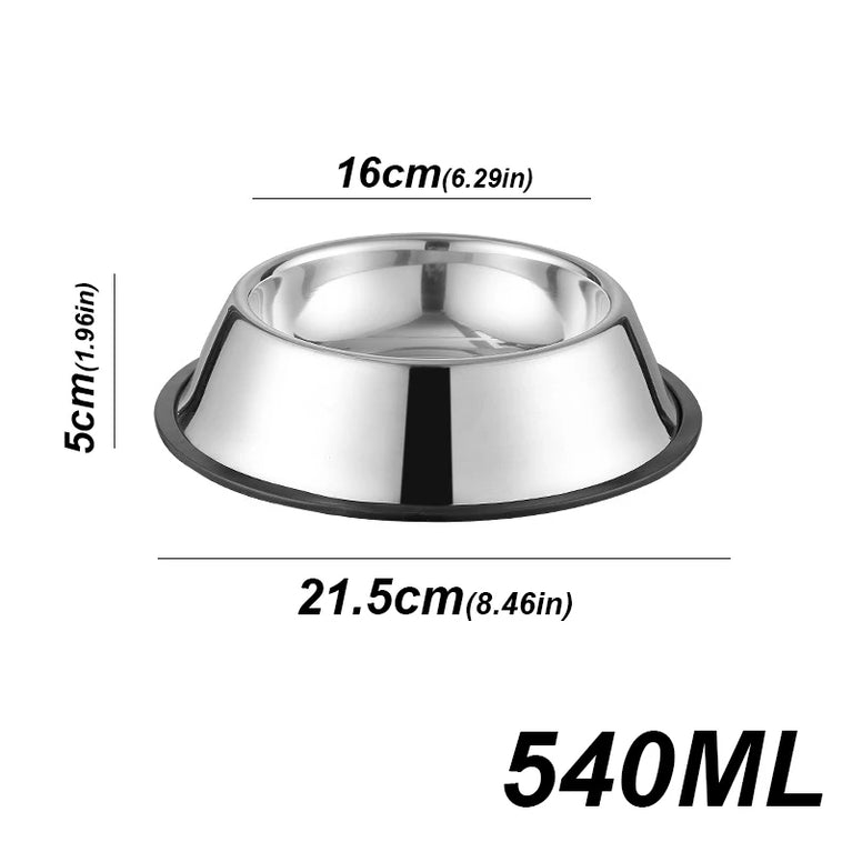 Anti-Slip Stainless Steel Dog Bowl | Anti-Tip & Anti-Ant Feeder