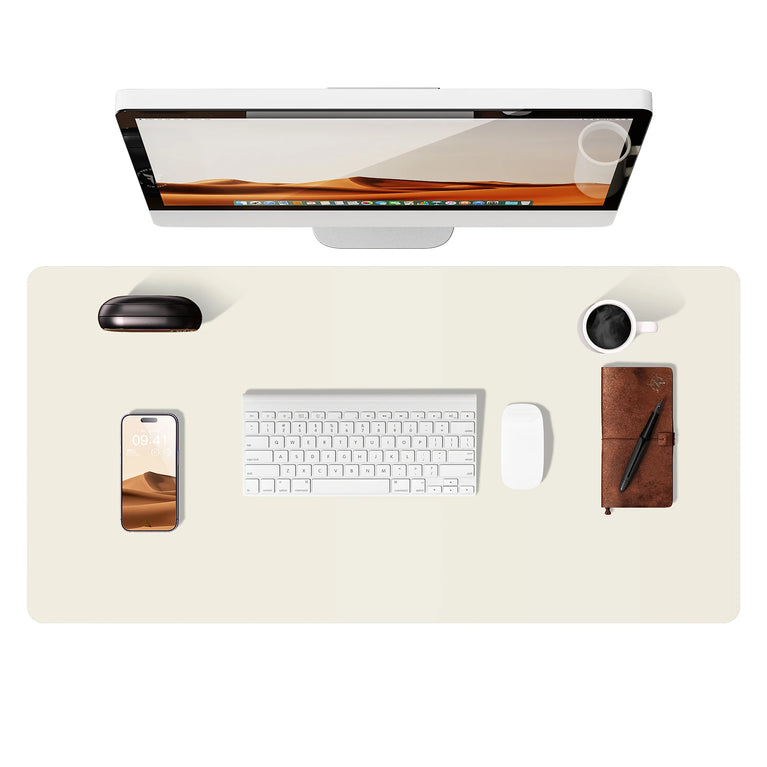 Professional Leather Desk Pad | Large Non-Slip Mouse Pad & Desk Protector