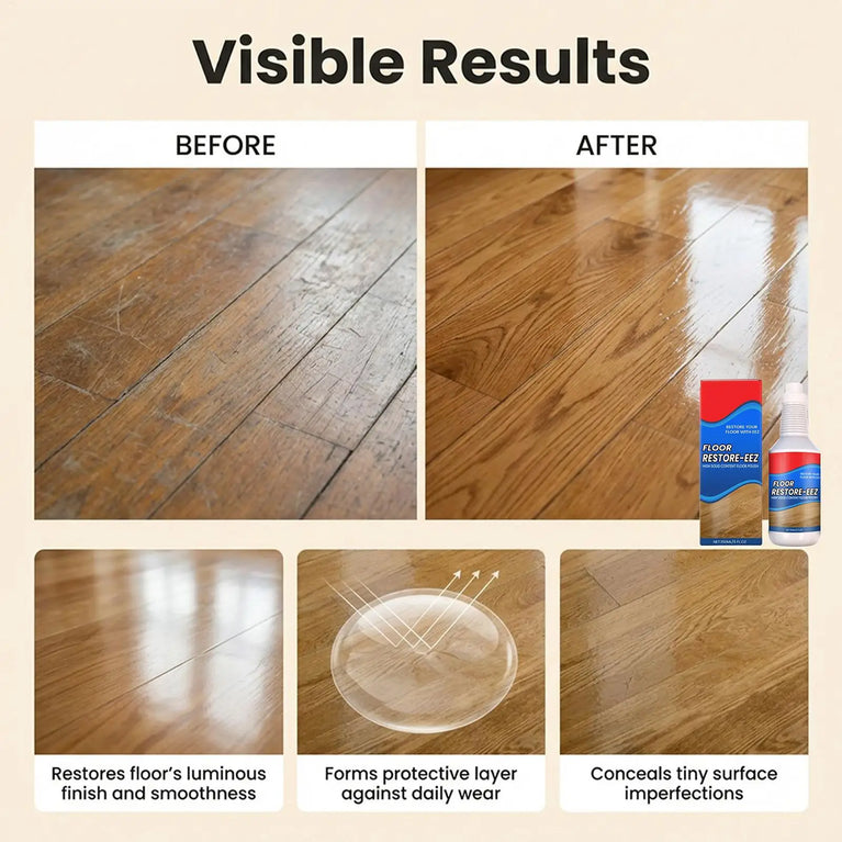150ml Wood Floor Restorer & Polishing Solution | High-Shine Flooring Renewal Agent
