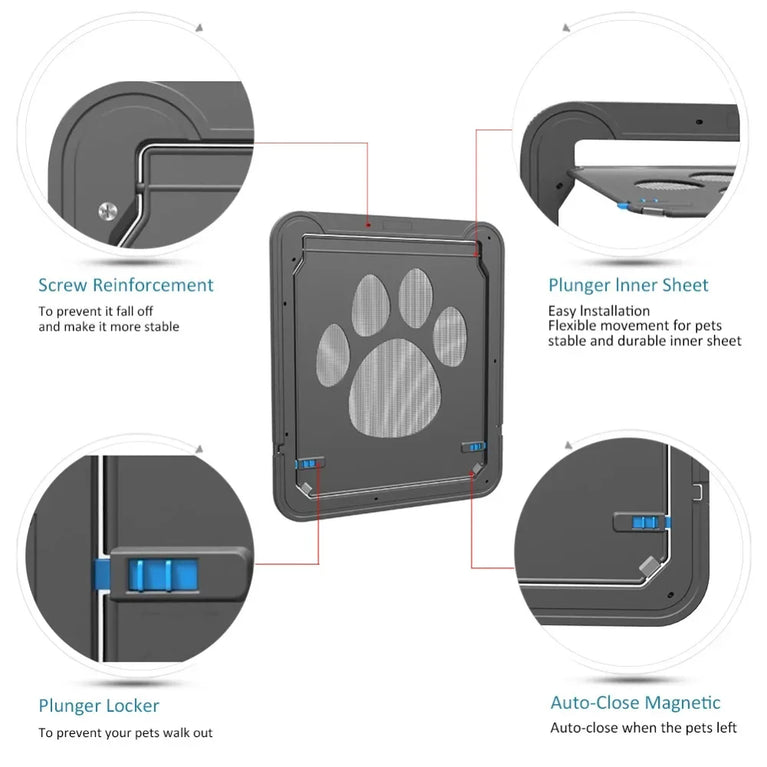 Lockable Magnetic Pet Screen Door | Easy Install Garden Gate