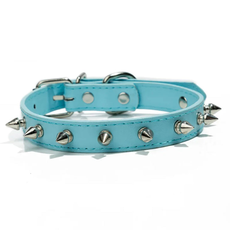 Harp Spiked Studded DogCollars PU Small Medium Large NeckStrap