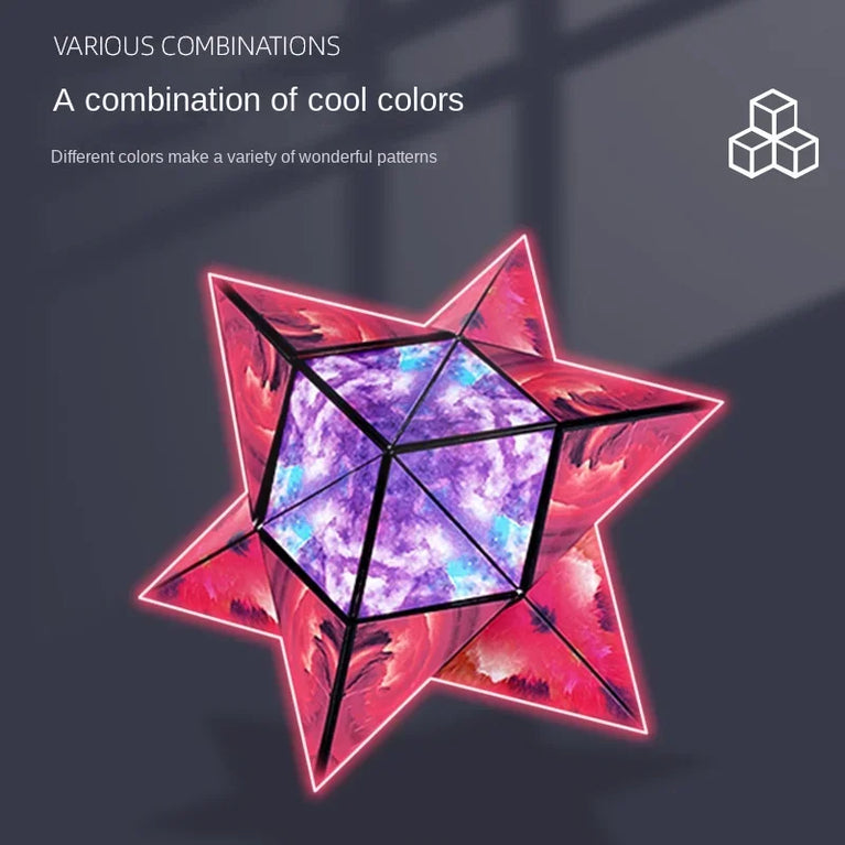 Changeable Magnetic Geometry Cube | 3D Anti-Stress Shape-Shifting Puzzle
