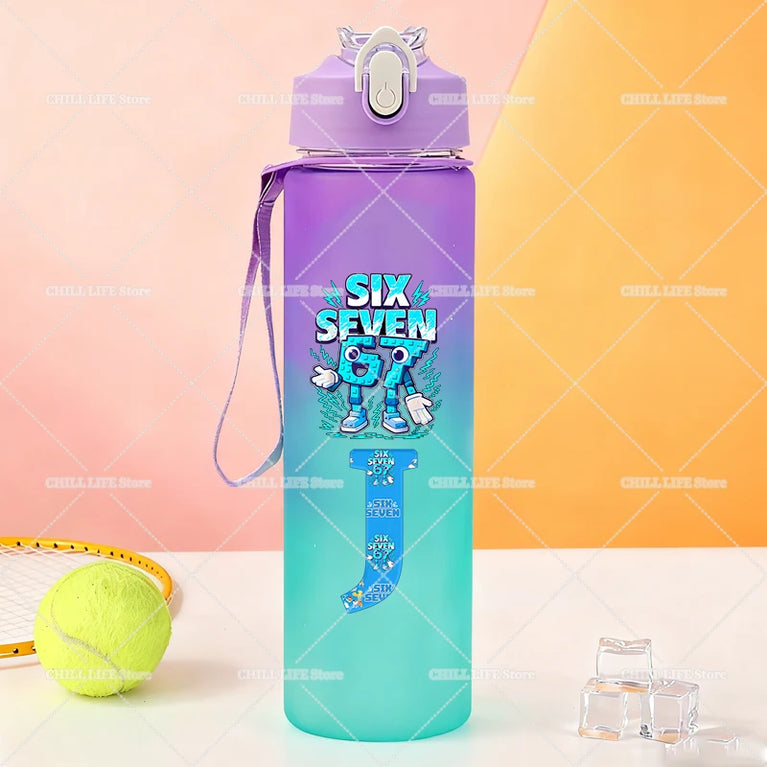 750ML Frosted Sports Waterbottle Anime Gaming Outdoor Gym Bottle