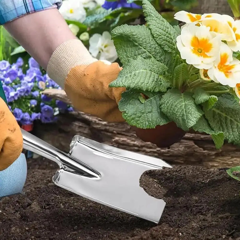 Full Stainless Steel Gardening Tool Set for Digging Planting and Soil Work