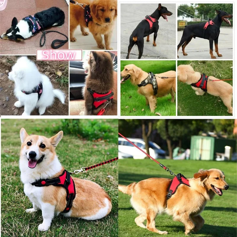 Dog Harness Vest Adjustable Reflective Strong Comfortable Pet Harness