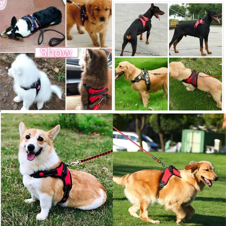 Dog Harness Vest Adjustable Reflective Strong Comfortable Pet Harness