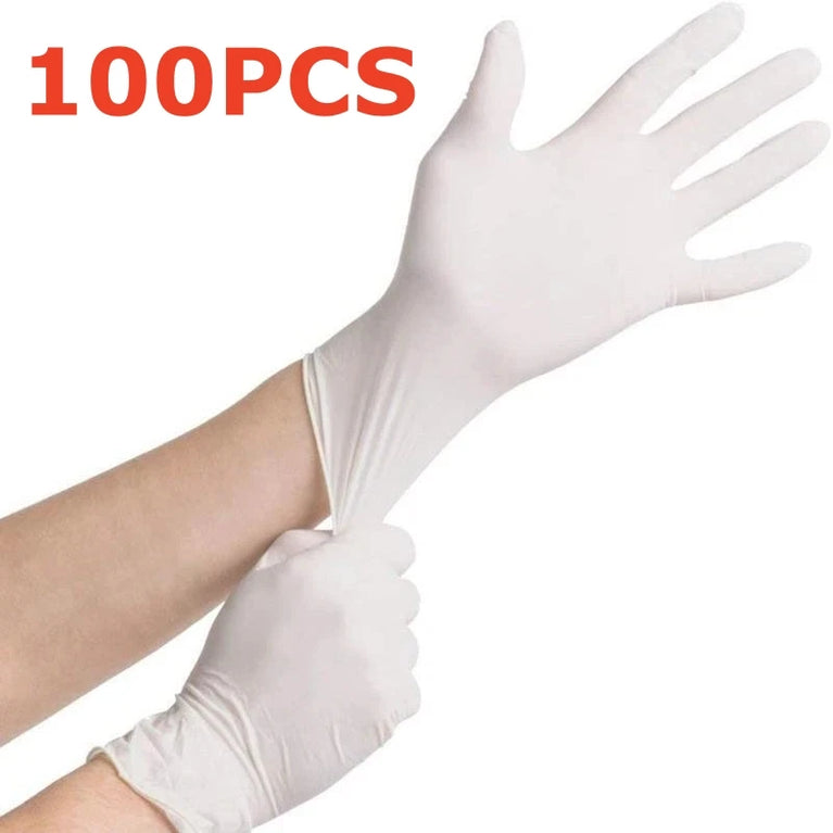 White Nitrile Disposable Gloves 4mil Food Grade Kitchen Work Gloves