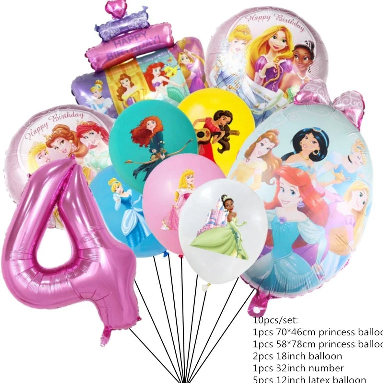 Princess Six Theme Party Disposable Tableware Set Girls Birthday