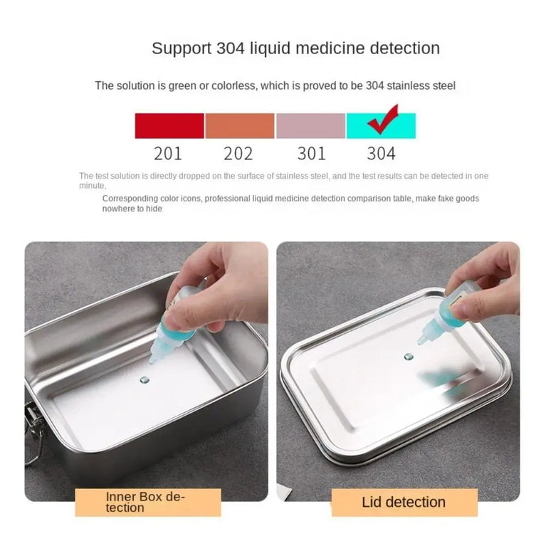 Stainless Steel Leakproof Bento Lunch Box Large Capacity Square Food Container with Lock Clips for Travel and Outdoor Use