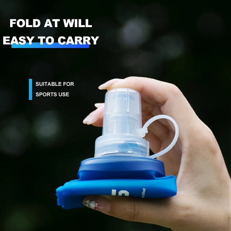 Collapsible TPU Soft Hydration Sport Water Bottle Flask Outdoor Use