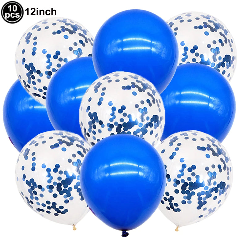 Solid Dark Blue Theme Disposable Tableware Set Party Decoration Kit