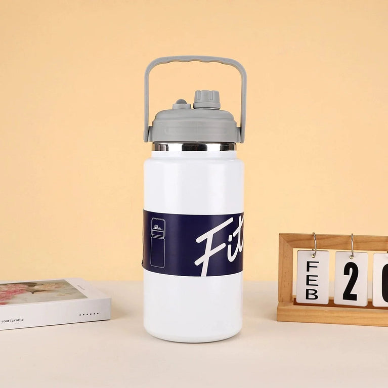 Large Steel Vacuum Insulated Water Tumbler 2000/2500ml Leakproof
