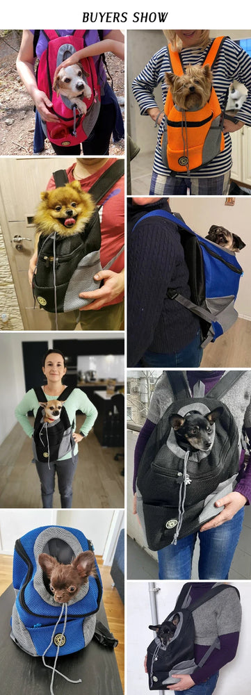 New Dog Pet Backpack Carrier Travel Bag Front Pack Breathable Adjustable Safety Outdoor