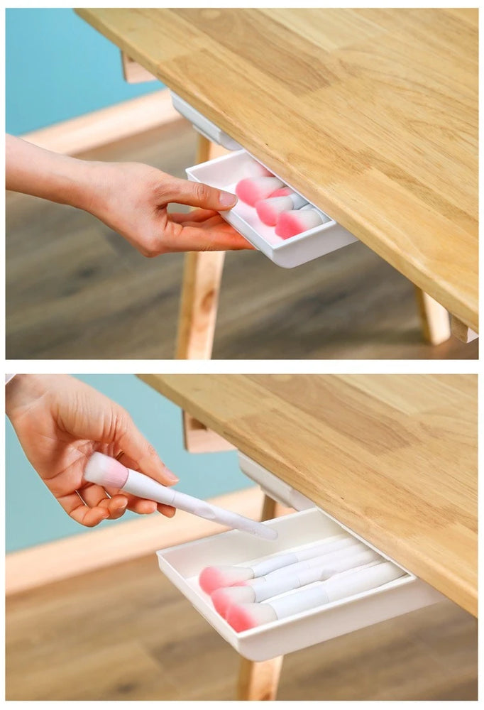 Hidden Storage Box Desk Storage Drawer Self-Adhesive Organizer