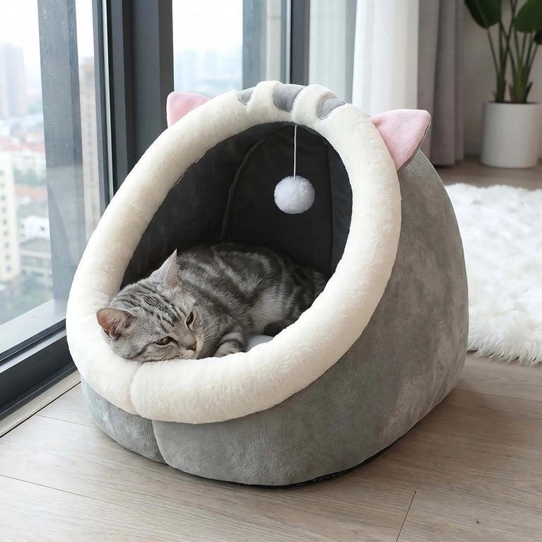 Soft Cozy Cat House Bed Tent Warm Deep Sleep Comfort Nest