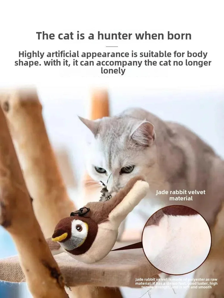 Remote Control Fluttering Bird Cat Toy Interactive Electric Fun