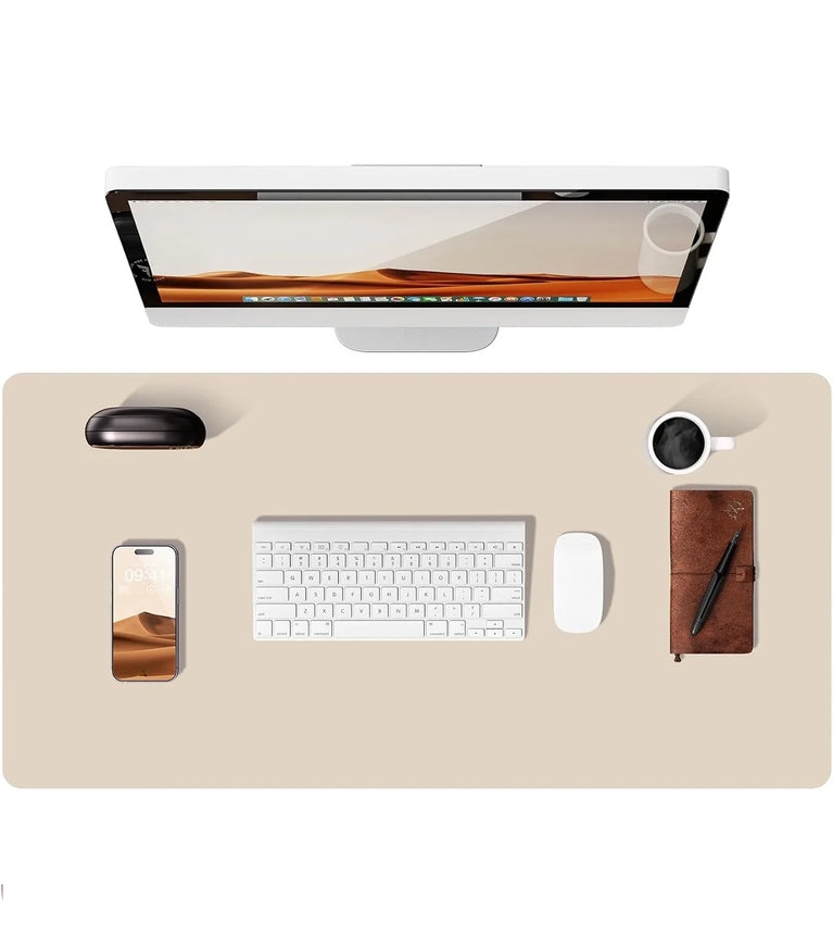 Professional Leather Desk Pad | Large Non-Slip Mouse Pad & Desk Protector
