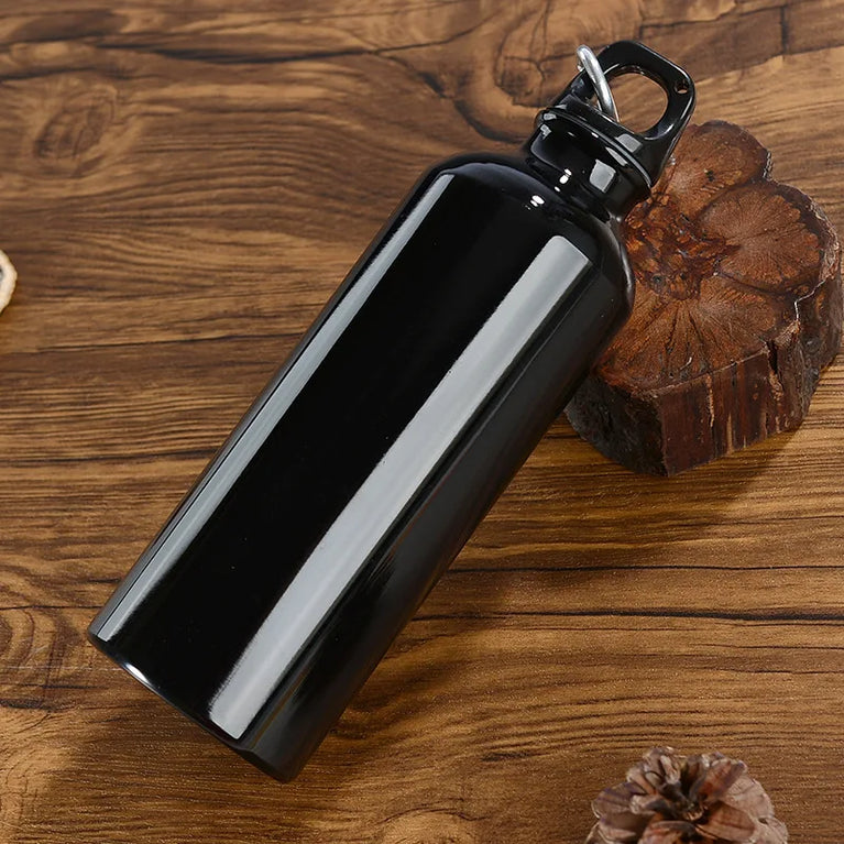 500ml Aluminum Sports Mountaineering Water Bottle Lightweight Hook Lid Outdoor Climbing Flask Kettle