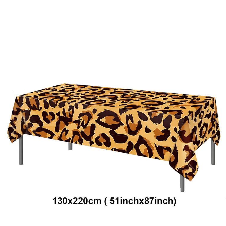 Leopard Print Birthday Party Disposable Tableware Set-Animal Theme Decor